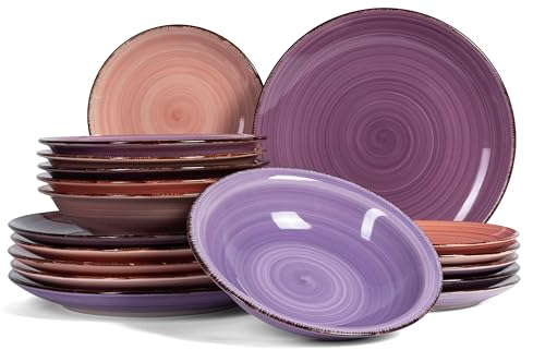 Studio Tavola Vajilla Mykonos de 18 piezas.