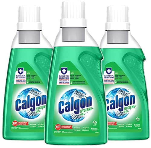 CALGON Lot de 3 Gels Hygiène Plus Anticalcaire Nettoyant pour Lave-linge - 750 ml