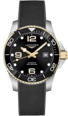 Longines HydroConquest Automatik-Herrenuhr, 43 mm, Schwarz, Schwarz