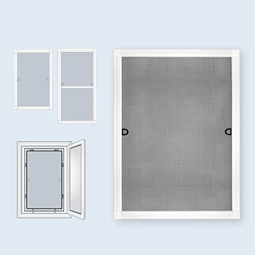 ◾ SONDEKO ◾ Insektenschutz Fliegengitter für Fenster ◾ auf Maß gefertigter Bausatz (Breite 30 – 129,9 cm x Höhe 30 – 119,9 cm)