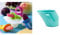 Nuby Garden Fresh Fruitsicles Frozen Purees Moulds, 4 Count (Pack of 1) & Doidy Cup - Training Sippy Cups - Unique Slanted Design Two Handles Baby Beaker - Use from 3-6 Months to Toddler (Turquoise)