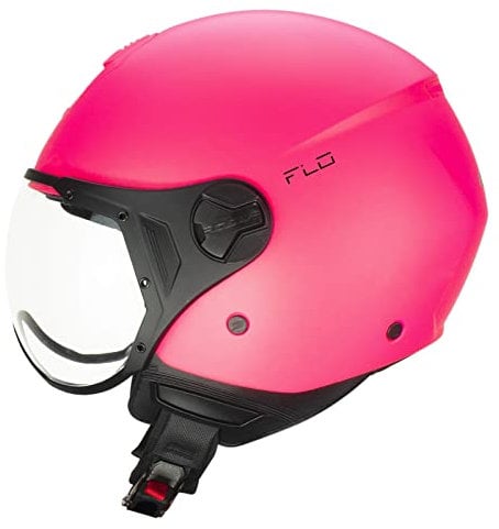 CGM Casco open face, 167A FLO MONO Rosa fluo opaco sagomata, XS (53-54cm)