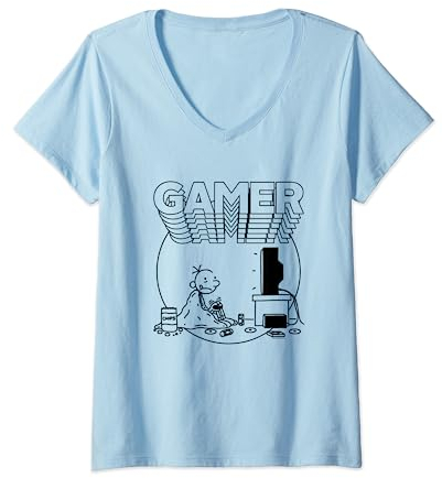 Diary of a Wimpy Kid Gamer-Kreisrahmen T-Shirt mit V-Ausschnitt