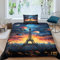 AAHARYA Eiffelturm Paris Bettbezug-Set,Nachtansicht-Bettwäsche-Set Mit Reißverschluss,100% Polyester,Geschenk-Bettbezug Single（135x200cm）