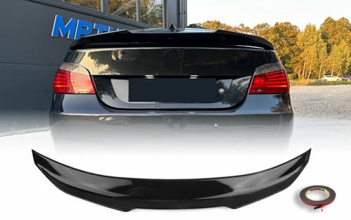 Mptuned BMW E60 PSM Stil Heckspoiler glänzend schwarz für 5er-Serie 2004–2009 Limousine 518i, 520i, 525i, 530i, 535i, 550i, 518d, 520d, 525d, 530d