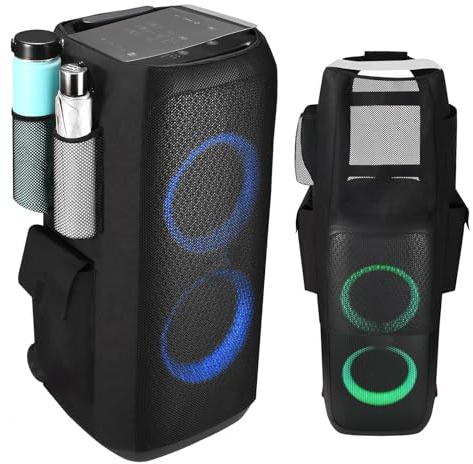 CXINLky JBL PartyBox 310 Sac de protection multifonction pour JBL PartyBox 310, imperméable, respirant, pliable, accessoires avec plusieurs poches, noir