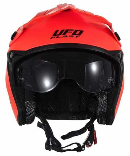UFO PLAST Unisex – Erwachsene He13002#ffluxs Helm, Neon Orange, XS