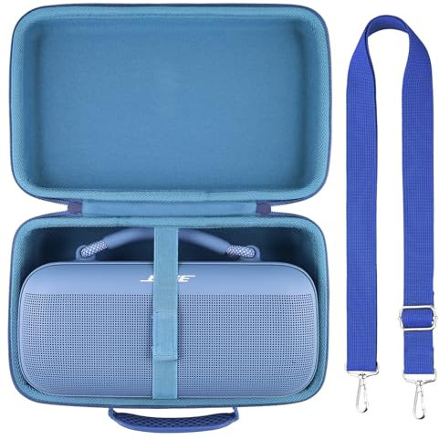 Aenllosi Étui de Transport Rigide Compatible avec Haut-Parleur Portable Bose SoundLink Max (étui Uniquement) (Bleu Profond)