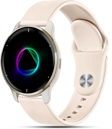 VELULYX Silikonarmband kompatibel mit Garmin Venu Sq/Sq Music/Venu Sq 2/Sq 2 Music, 20mm Sportarmband für Garmin Venu 2 Plus/Vivoactive 3/Vivoactive 5/Garmin Venu/Vivomove HR/Forerunner 55 245 645