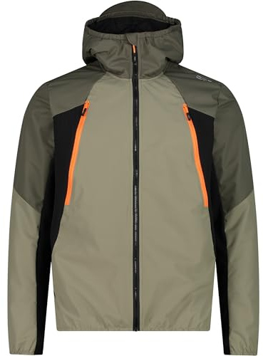 CMP - Herren Hybrid Jacke mit fester Kapuze, Titan, 58
