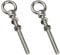 ORTAVA Lot de 2 vis à œil longues M12 x 120 mm, avec rondelles et écrous hexagonaux, en acier inoxydable 316 V4A A4, boulons à œil pour la fixation et la suspension