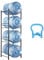 VEVOR 4 Tiers Water Jug Holder, 5 Gallon Water Bottle Holder, Single Row Water Bottle Rack for 4 Bottles, Heavy Duty Water Jug Rack for Kitchen, Office, Living Room, Black