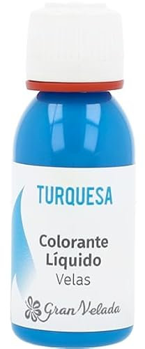 Gran Velada - Colorante Líquido para Velas Turquesa 30ml | Pigmento de Calidad | Versátil en Diseños | Listo para Usar