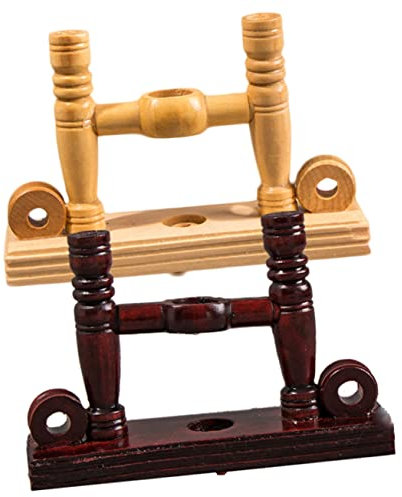 MAGICLULU 2pcs Manual Fan Handheld Wooden Holder Stand Hand Folding Display Rack