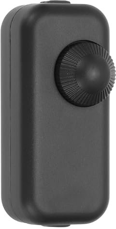 PATIKIL Inline Lamp Switch, Rotary Dimmer LED Light Controller Brightness Control Cord Switch Replacement for Table Floor Lamp Pendant Lighting, Black