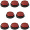 8 Pack Small Round Red Reflectors 20mm Self Adhesive Round Motorcycle Reflectors Mini Circular Red Reflectors Stick on Number Plates for Motorcycle Bicycle Electric Vehicle