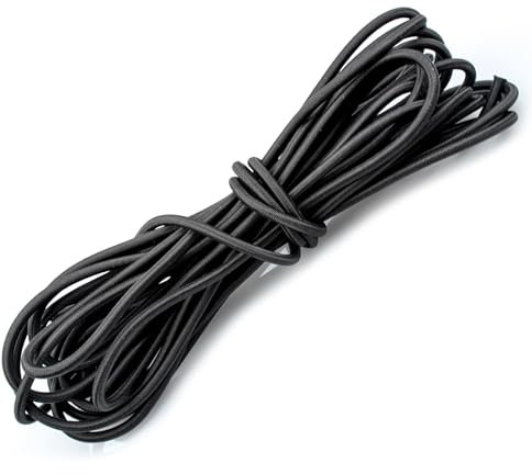 10m x 6mm Gummikordel,Gummischnur,Gummiband Rund,Gummiseil Expanderseil für Planenseil Spanngummi Spannseil Wetterfest für Plane, Anhängerplane, Zelte,Camping,Netz -Schwarz