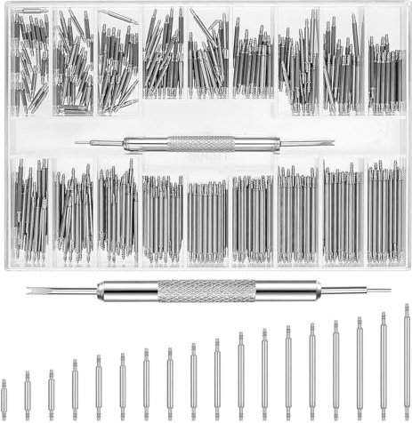 380 Stück Uhren Federstegwerkzeug Set, 8-26mm Uhrmacherwerkzeug Set, Uhrenarmband Stifte Federstege Werkzeug, Federstegwerkzeug Uhrenarmband Werkzeug, Edelstahl Uhr Entferner Link Pins Federstifte