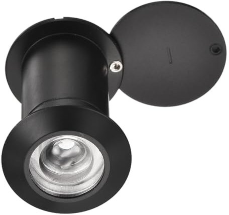 PATIKIL Visor de Puerta de 15/16 220 Grados para Puerta de 1-3/4 Pulgadas a 2-15/16 Pulgadas con Cubierta de Privacidad Giratoria para Hogar, Oficina, Hotel, Negro