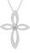 FANCIME Damen Halskette mit Kreuz Christian Anhänger aus 925 Sterling Silber mit Funkelnde Zirconia, Schmuck für Frauen Kinder, Verstellbar Kettenlänge: 40 + 5 cm