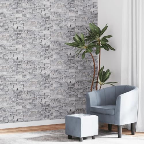 LLEZKBR Haus & Garten Dekor Tapete Home 3D Steinoptik Grau und Braun 10x0,53m Vlies