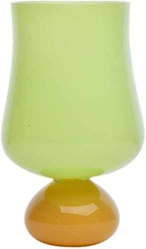 WZYYCV Bicchieri Bicchiere da Vino in Vetro colorato con Boccale da Birra a Stelo Lungo per Vino Rosso e Bianco 450 ml/15,2 Once Bicchiere Birra
