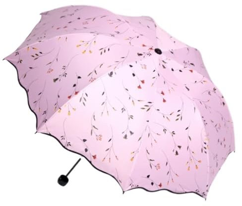 CWZZWS Parapluie de voyage compact, parapluie pliant à l'épreuve du vent et léger avec protection UV, parasol portable pour le soleil de pluie, étanche, parfait quotidien E