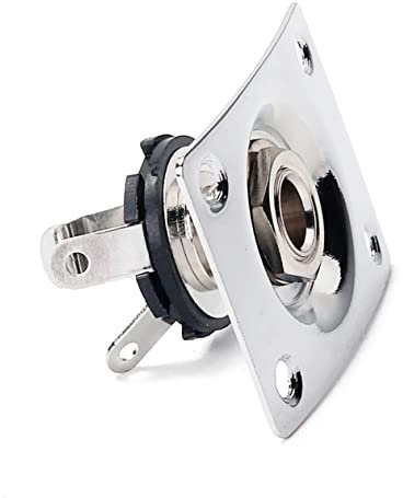 YARNOW Placa De Jack Para Guitarra Eléctrica De Cobre Con Tornillos Salida De Audio Para Guitarra Acústica Accesorio Duradero y Brillante Compatible Con Instrumentos Eléctricos