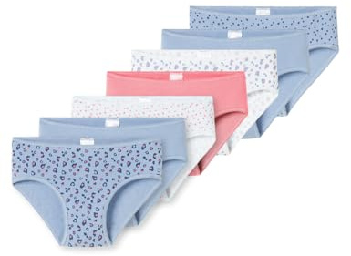 Schiesser Mädchen 7 Pack Slips Unterhosen - 95/5 Organic Cotton Bio Baumwolle - Größe 92 bis 140