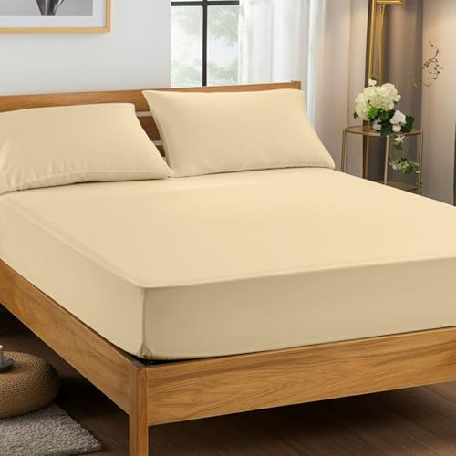 Home Sweet Home UK 25cm Fitted Bed Sheets Small Double - Super Soft 4FT Fitted Bedsheet, Brushed Microfibre Anti Wrinkle 4FT Bed Sheets Breathable & Fade Resistant Fitted Small Double Bed Sheet