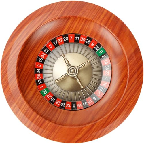 Dianzan Roulette-Rad Aus Holz, Casino-Roulette-räder Aus Massivholz Für Erwachsene, Russisches Roulette-brettspiel Digitalem Zifferblatt, Lotterie-Plattenspieler, 12 Zoll