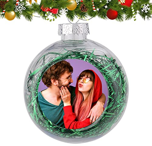 Benutzerdefiniertes Foto, Text, Logo, Urlaub, zum Aufhängen, Weihnachtskugel, Weihnachtsbaum Dekoration, personalisierter Anhänger, Festival-Dekoration