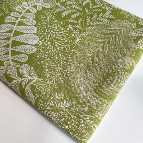 WANYI Leinenstoff 155×200cm Stoffe zum Nähen Leinen Baumwollstoff Meterware Bedruckte Mustern Dekostoff Bezugsstoff für kleidung Vorhang Tischdeko Kleiderstoff