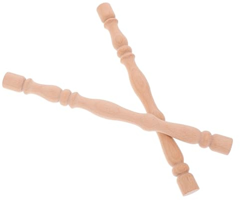 STOBAZA 2 Piezas Pilares de Madera Maciza Columnas Pequeñas para Decoración Hogar Accesorios para Puente Escalera y Muebles Diseño Minimalista y Versátil