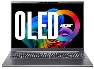 Acer Aspire 16 AI OLED (A16-52M-5565) AI Laptop, Copilot+ PC, 16 WUXGA+ OLED 120Hz Display, Intel Core Ultra 5 226V, 16 GB RAM, 1 TB SSD, Intel Arc Grafik 130V, Windows 11, QWERTZ Tastatur