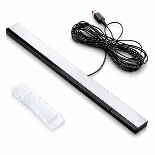 Infrared Sensor Bar with Wired Infrared LED Sensor Bar Connection and Clear Stand, LED Tracking Accessory for Motion-Control Gaming Systems, Replacement IR Tracking Bar for Console Remote Pointers