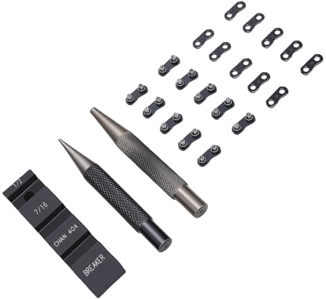 Tonysa Universal Chainsaw Chain Repair Kit, Chain Breaker Riveting Tool Set for 1/4, 3/8 LP, 3/8, 325, 404 Pitch, Portable Metal Outdoor Tool with 10 Repairs