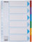 Esselte Register für A4, Deckblatt und 6 Trennblätter mit Taben, Blau/Mehrfarbig, Recyclingkarton, 100192