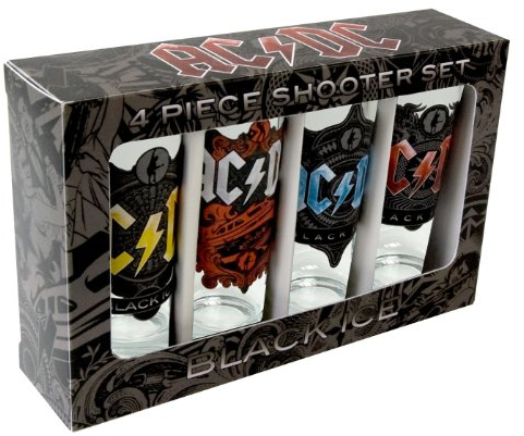 Schnapsgläser 4er Set AC/DC BLACK ICE