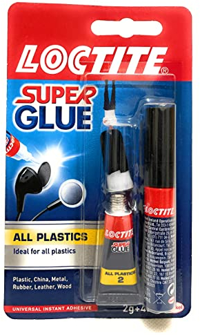 LOCTITE Super Plastic 2g/4ml Kit All Plastics Super Glue Kit All Plastics Super Glue Kit Adhesives + Epoxy