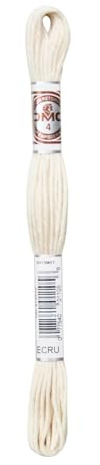 DMC 5-Strand Embroidery Soft Matte Cotton Thread 10.9Yd-Ecru