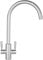 Franke Ascona Swan Neck Swivel Spout Twin Lever Silk Steel Mixer Kitchen Tap