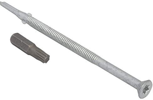 TechFast Heavy Duty Timber to Steel Roofing Screws | 5.5 x 109mm | Elementech | Bag 50