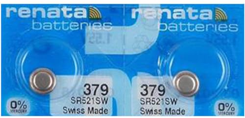Pile de montre de Renata Renata fait-Swiss 379 ou SR521SW OR AG0 1.5V (2 x 379 ou SR 521 SW)