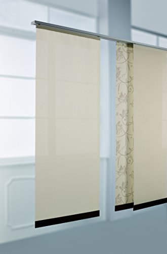 Liedeco Flächenvorhang, Schiebevorhang Natur | 60 x 245 cm | Dekor, Uni - Beige (Uni Beige)