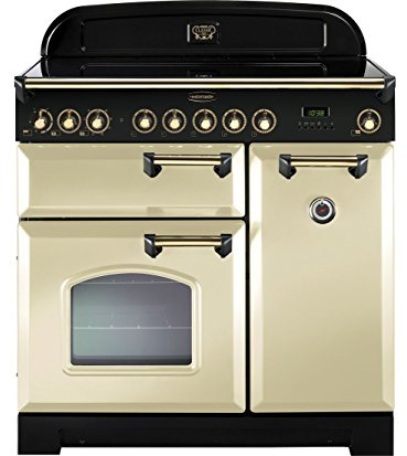Rangemaster CDL90ECCR/B Freestanding A Rated Electric Range Cooker -Cream / Brass