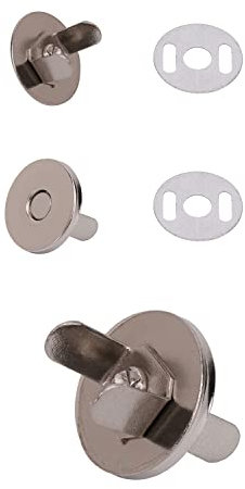Trimming Shop Magnetverschluss, 14 mm, für Nähen und Kleidung, Reparatur, Taschen, Handwerk, Projekte, leicht, langlebig, mit zwei Metallhalterungen