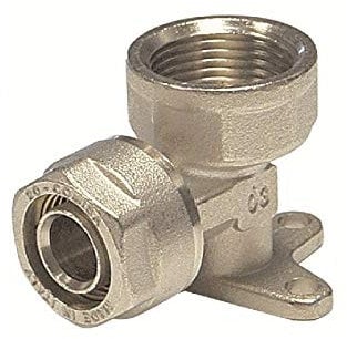IDRO BRIC Idrobric - Gomito Femmina con Staffa Diam.1/2x20 per Multistrato - N1709 16