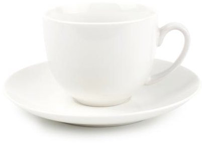 Espresso Cup (130 ml) and Saucer (12.5 cm) Made of Porcelain Fine Bone China Set of 6