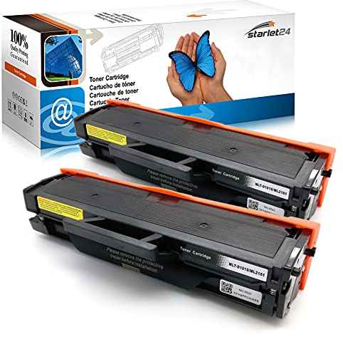 2X Tonerkartusche Kompatible als Ersatz für Samsung MLT-D101S für ML-2160 ML-2165 ML-2165W ML-2168 SCX-3405W SCX-3405F SCX-3405 SCX-3405FW SCX-3400 SF760 SF760P (Schwarz)